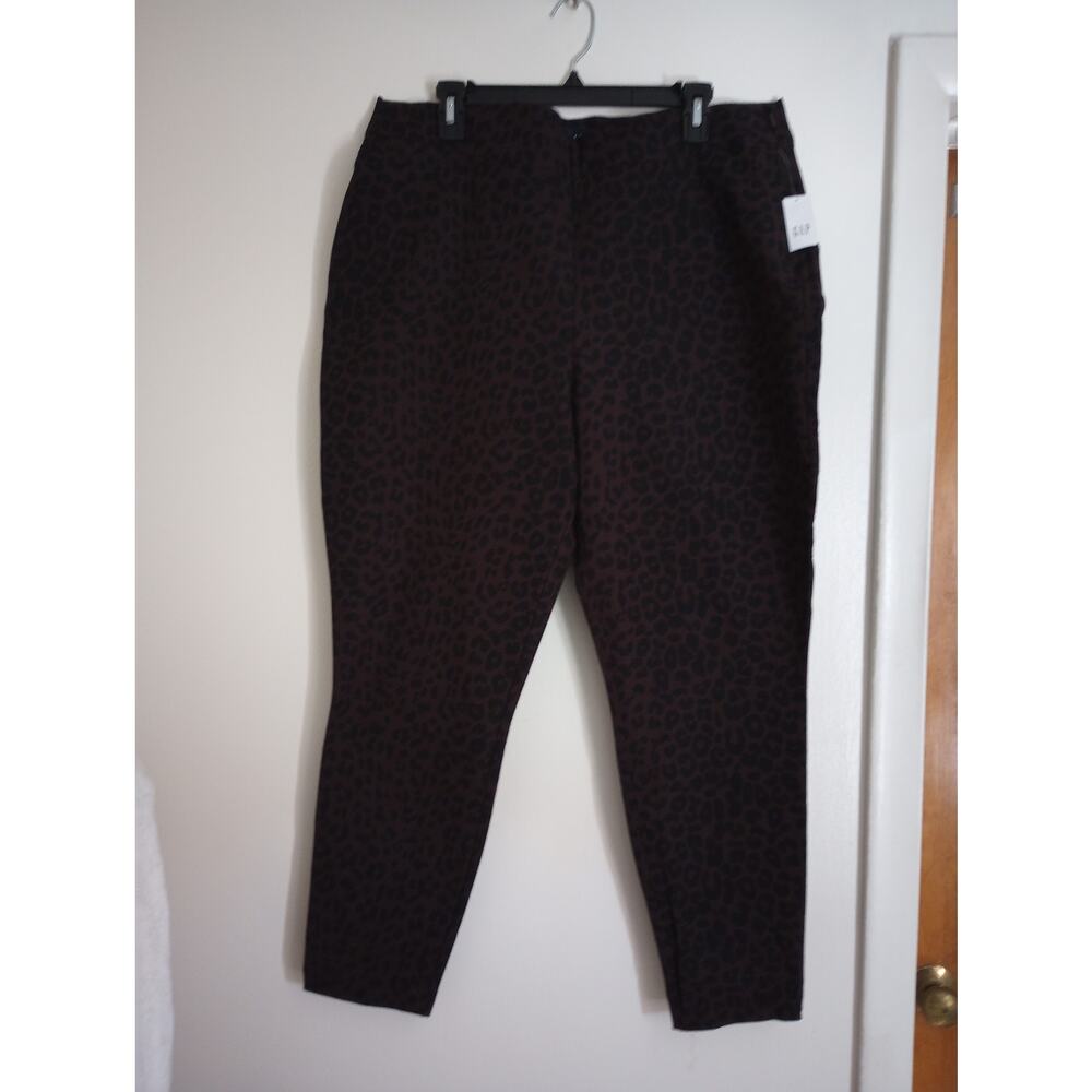 Gap High Rise Leopard print Pants 20 NWT